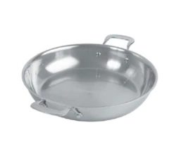 Spring USA 8456-60/30 12" Stainless Steel / Aluminum Round Primo! Gratin/Paella Pan