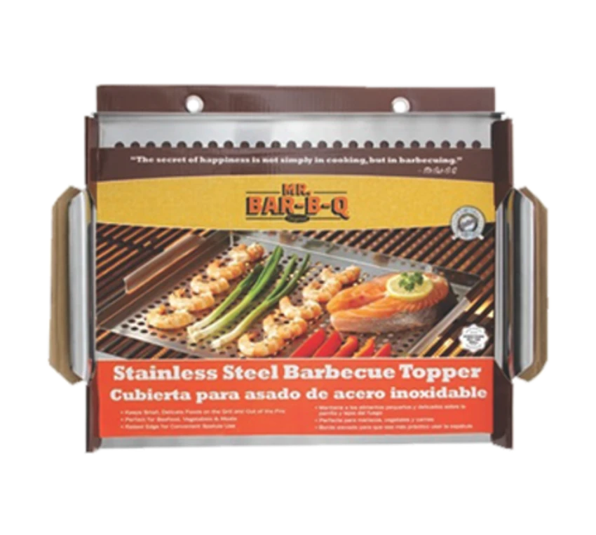 Chef Master 06032Y 16" W X 12" D Mr. Bar-B-Q Platinum Prestige Grill Topper With Handles 3 Chef Master 06032Y 16" W X 12" D Mr. Bar-B-Q Platinum Prestige Grill Topper With Handles