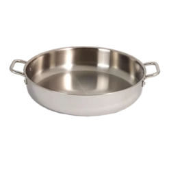 Spring USA 8460-60/40A 15-3/4" Stainless Steel / Aluminum Round Primo! Paella Pan