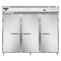 Continental Refrigerator DL3RRFE-SS 85.5" W Three-Section Solid Door Reach-In Designer Line Refrigerator/Freezer