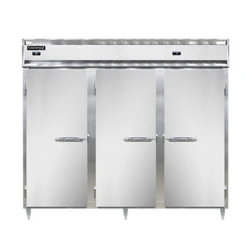 Continental Refrigerator DL3RFFES-SA 85.25" W Three-Section Solid Door Reach-In Designer Line Refrigerator/Freezer