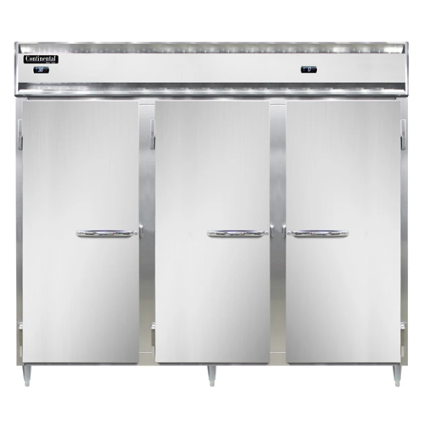 Continental Refrigerator DL3RFFE-PT 85.5" W Three-Section Solid Door Pass-Thru Designer Line Designer Line Refrigerator/Freezer 3 Continental Refrigerator DL3RFFE-PT 85.5" W Three-Section Solid Door Pass-Thru Designer Line Designer Line Refrigerator/Freezer