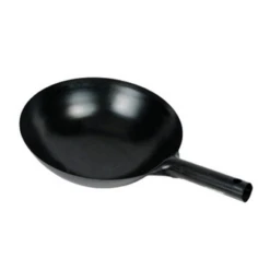 Winco WOK-36 16" Dia. Black Carbon Steel Japanese Wok