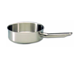 Matfer Bourgeat 696028 4 Qt. Stainless Steel Unbreakable Annular Weld Bourgeat Excellence Sauté Pan